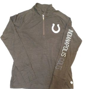 WORN 1X. WOMEN'S INDIANAPOLIS COLTS HALF ZIP PULL OVER SZ S